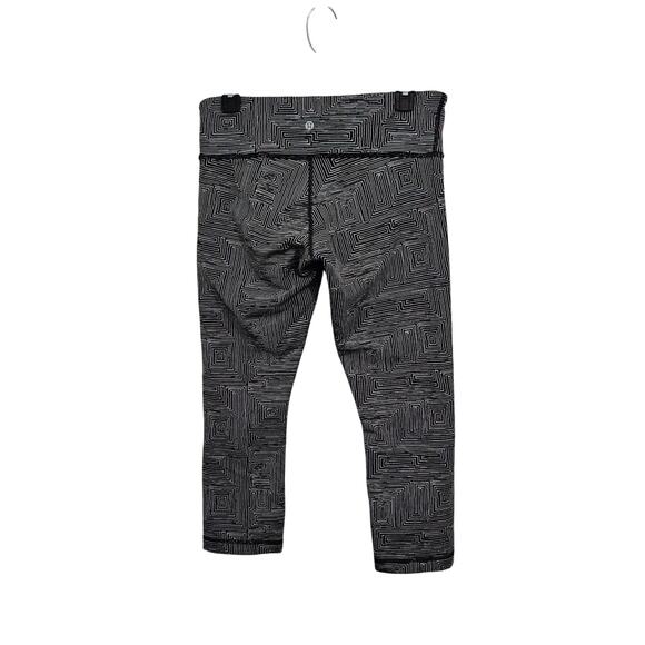 Lululemon Wunder Under Crop III Pants Leggings Stretch Maze Jacquard Sz 8 M - Picture 2 of 9